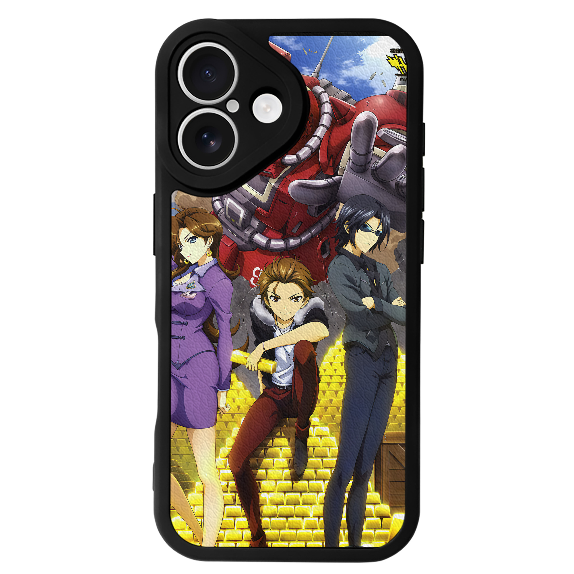 （画像用） 機動戦士ガンダム Mobile Suit Gundam 【iPhone 16シリーズ対応】シリコンスマホケース（レザー調） 材質：シリコン